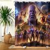 MARVEL Avengers Shower Curtain, Polyester Bathroom Decor, Modern Design, Machine Washable, Hooks Included, Holiday Season Acce