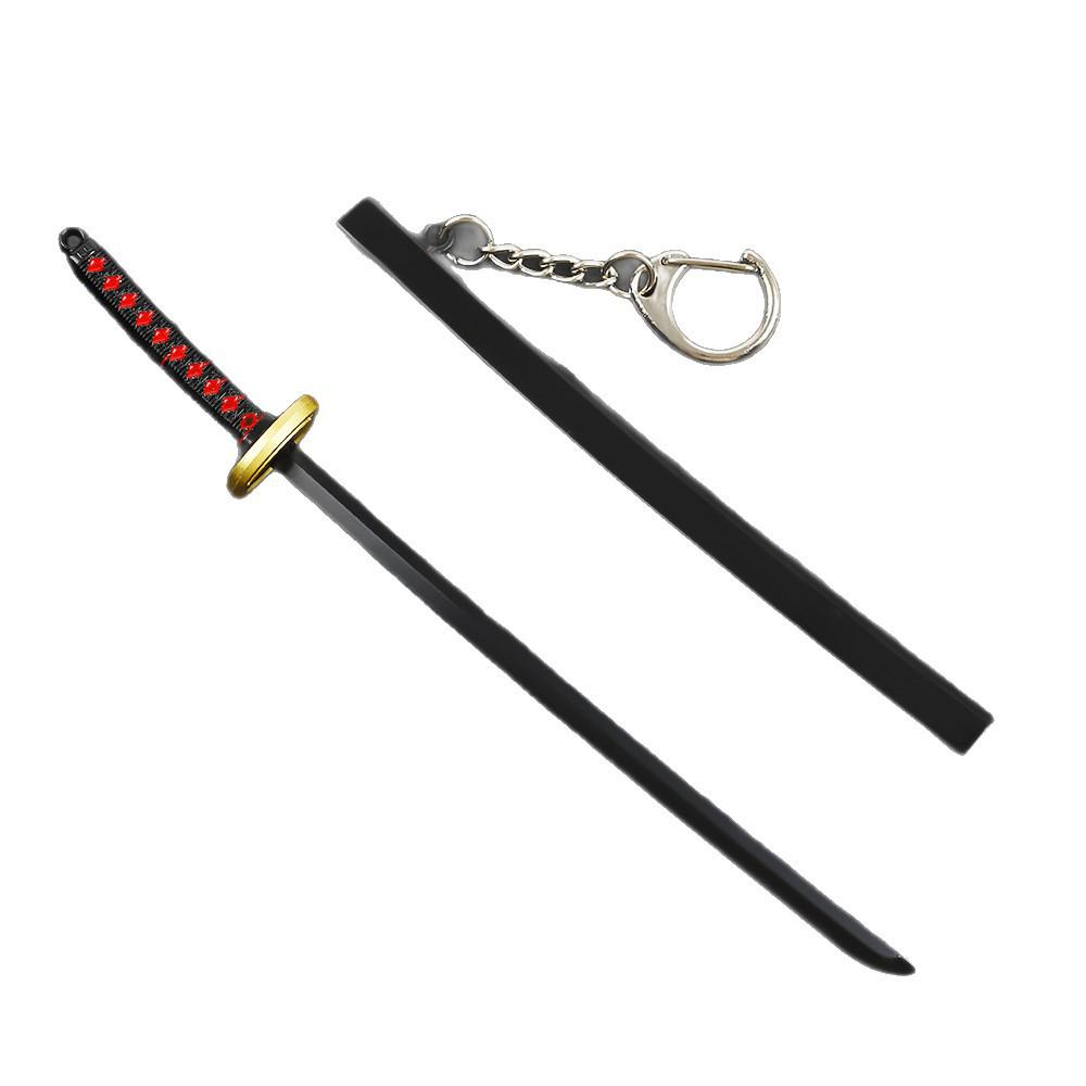 Demon Slayer Tanjiro Giyu Shinobu Nichirin Sword Keychain with Sheath, 17cm Alloy Model