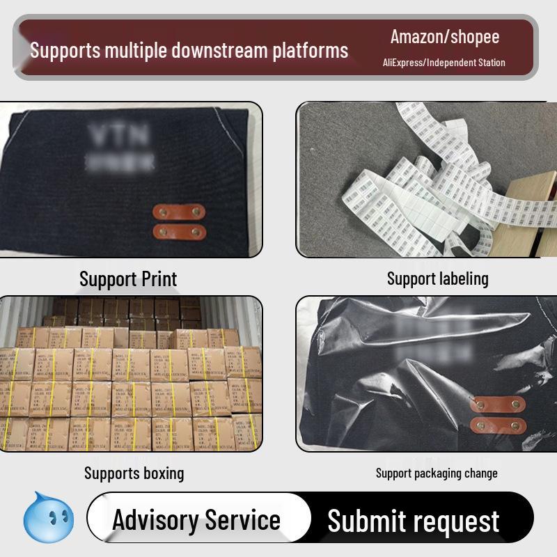 Thickened Canvas Waist Apron with Printed Logo for Coffee and Nail Salon Workwear