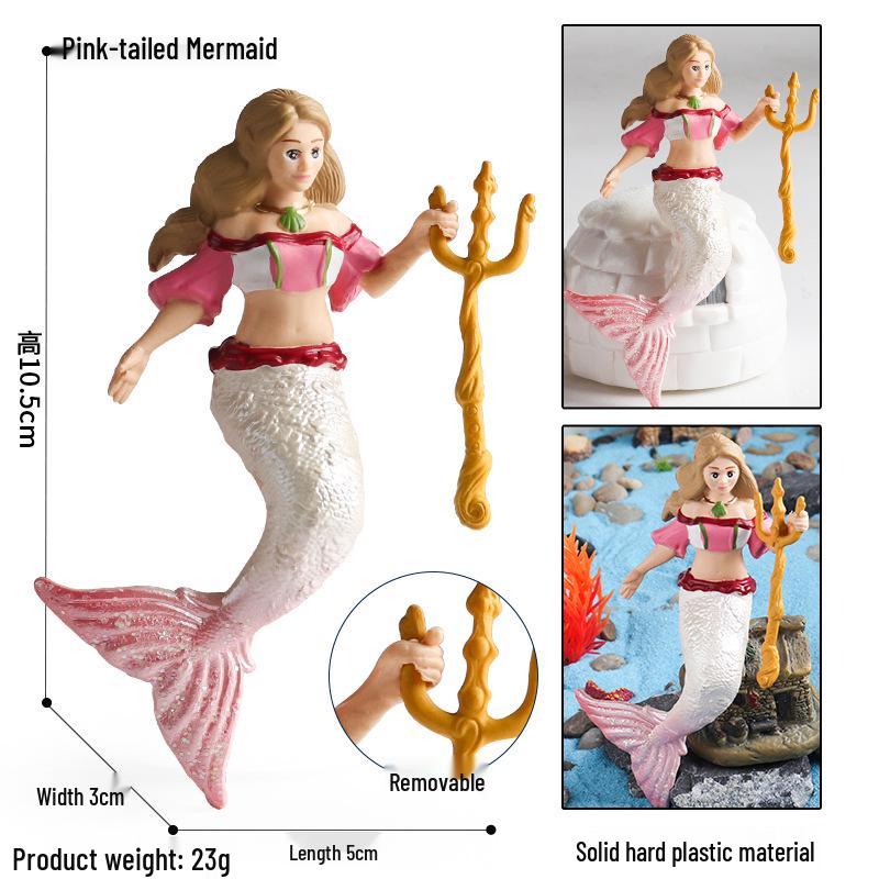 Mermaid Princess Doll Ornament: Realistic Children’s Toy Figure
