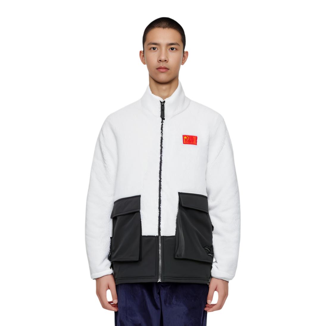 Куртка унисекс с воротником-стойкой на молнии и логотипом Anta — фото 3