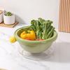 Food Grade Double-Layer Drain Basket Thickened Kitchen Storage Baskets  Berry Cleaning