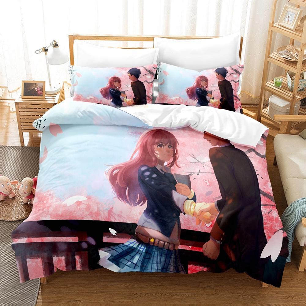 New 3d Print  Film A Silent Voice Bedding Set Single Twin Full Queen King Size Bed Set Adult Kid Bedroom Duvet Cover Sets