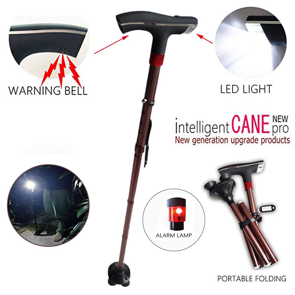 Collapsible Folding Walking Canes Stick Mobility Aids with LED Light