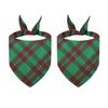 Dogs Checkered Scarf Pet Plaids Neckerchief Holiday Bandana Party Accessories