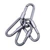1/2/4/6/10Pcs Aluminum D-Ring Carabiner Travel Kit Camping Equipment Aluminum Hanging Hook Buckle Keychain for Outdoor Camping Hiking(Black/Grey)