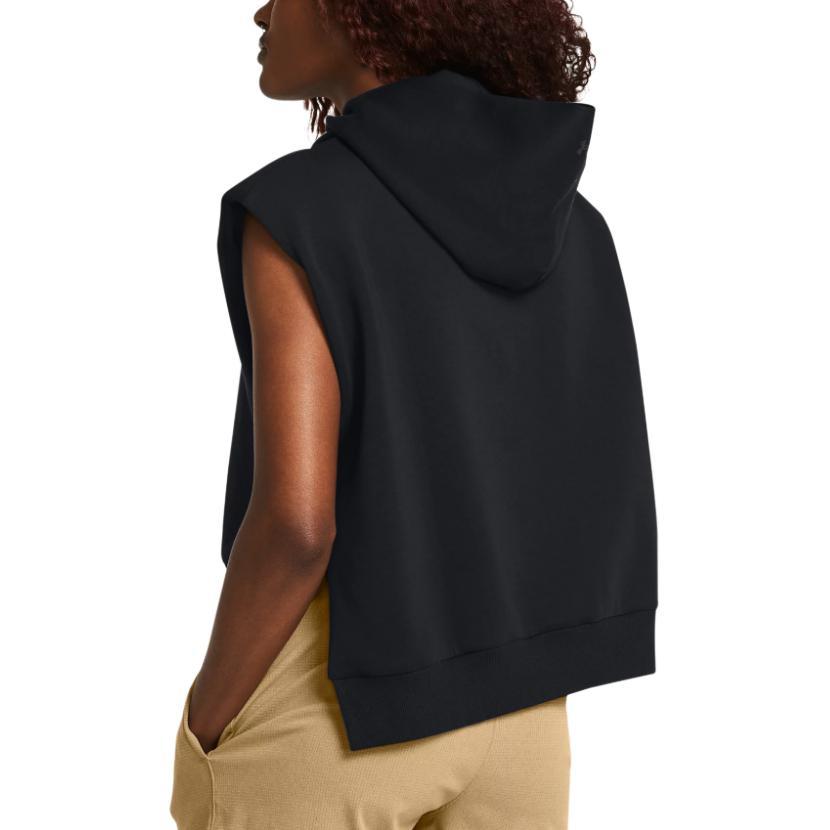 Under Armour Unstoppable Solid Color Outdoor Casual Hooded Sleeveless Vest Women Vests Black 1386489-001