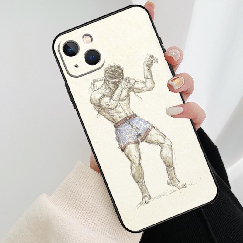 Muay Thai Kickboxing Fight Phone Case For iPhone 17 Pro Max 14 13 12 11 15 16 Pro Max mini 16 15 Plus 16e 17 Air Cover