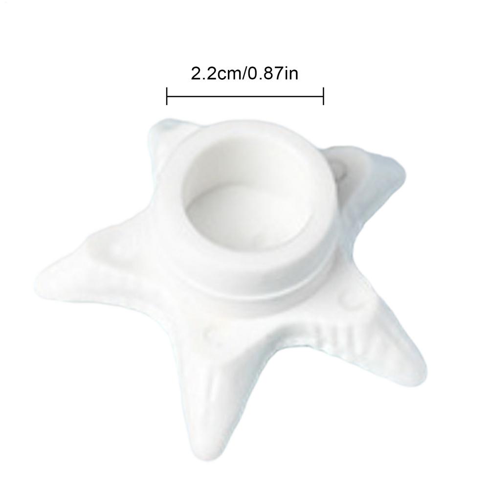 

Airtight Sink Overflow Cover Starfish Shape Drain Plug to Prevent Spills & Odors, Seals Bathtub, Shower & Basin Overflow Holes білий