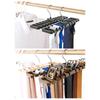 Tie Belt Hanger Wardrobe Closet Belts Scarf Hanging Organizer Rotating 10 Card Slots Storage Holder Rack Hook Bedroom Home Items