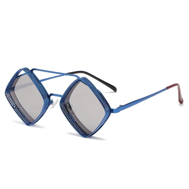 

Стимпанк Солнцезащитные очки Мужские Металлическая Полая Рама Градиентные Зеркальные Линзы УФ400 Женские Панк Солнцезащитные очки Винтажные Очки Градиент Other