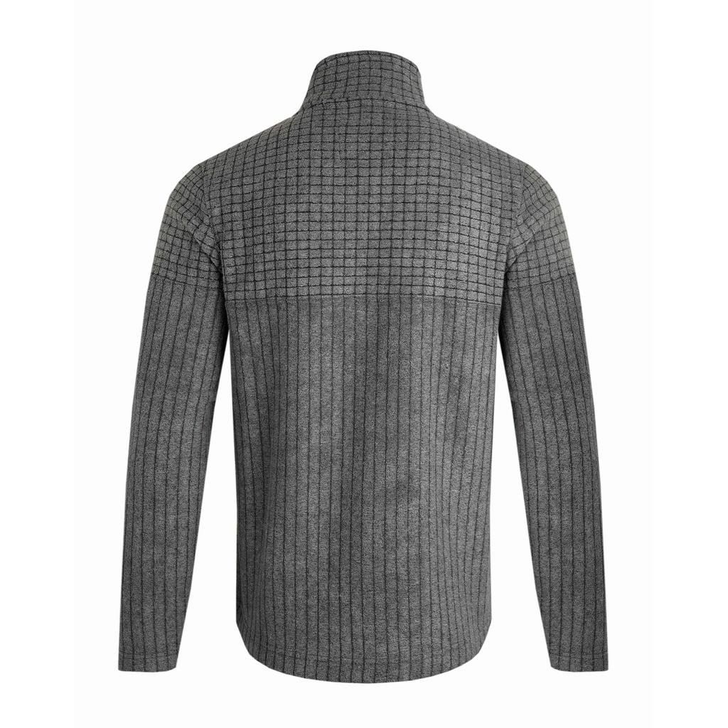 Weird Fish Mens Longmont Grid Eco Friendly Quarter Zip Fleece Top