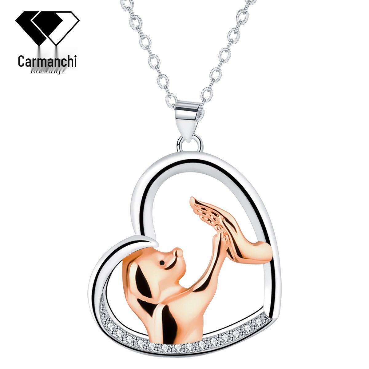 

Ожерелье-подвеска для собаки «Сердце животного» - Модный мультяшный дизайн для женщин розового золота