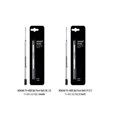 Monami FX-4000 Ballpoint Pen Refill 0.7mm / 1.0mm Black Ink | Fits 153 Series