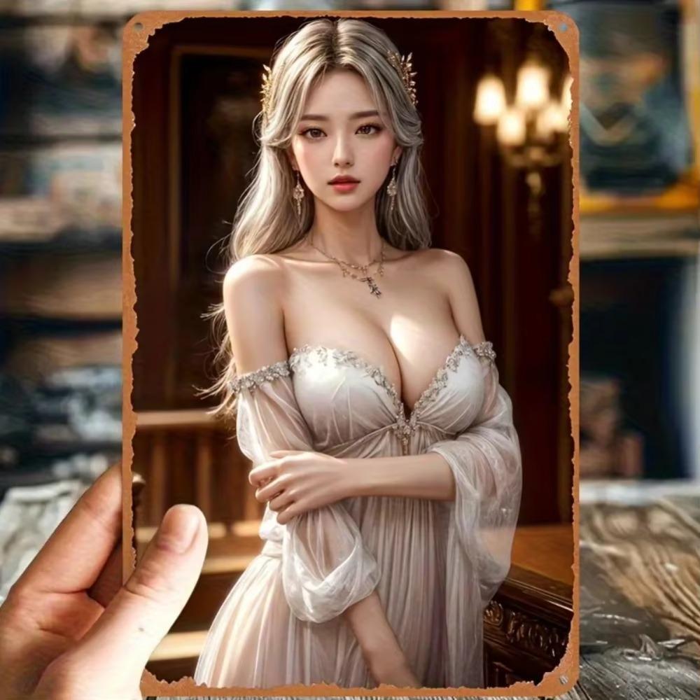 Vintage Metal Wall Art Frameless Aluminum Print Waterproof Home Decor