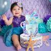 Mermaid Cake Topper 26Pcs Under The Sea Cake Decors Seashell Mermaid Tail Cake Decoration for Ocean Theme Party Supplies