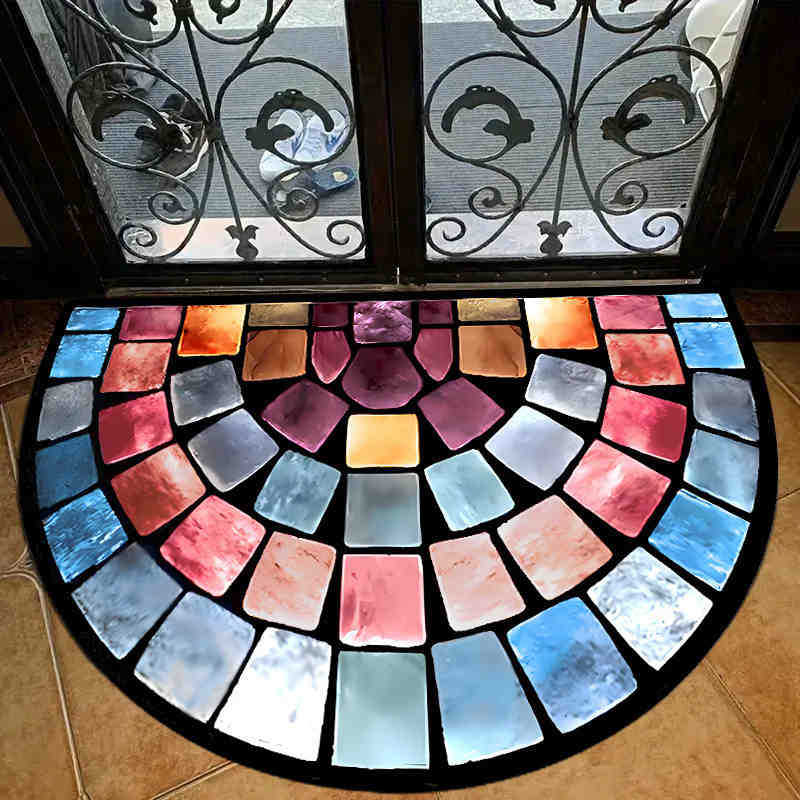 Light Luxury Home Floor Mat Household Non-Slip Crystal Velvet Floor Mat Entrance Door Water-Absorbing And Dirt-Resistant Floor Mat