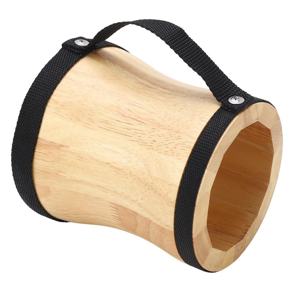 Wood Color Bongo Hand Drum Wood+Sheepskin Handpan Drums Set Premium Hand Drum Kit  For Drum Lovers