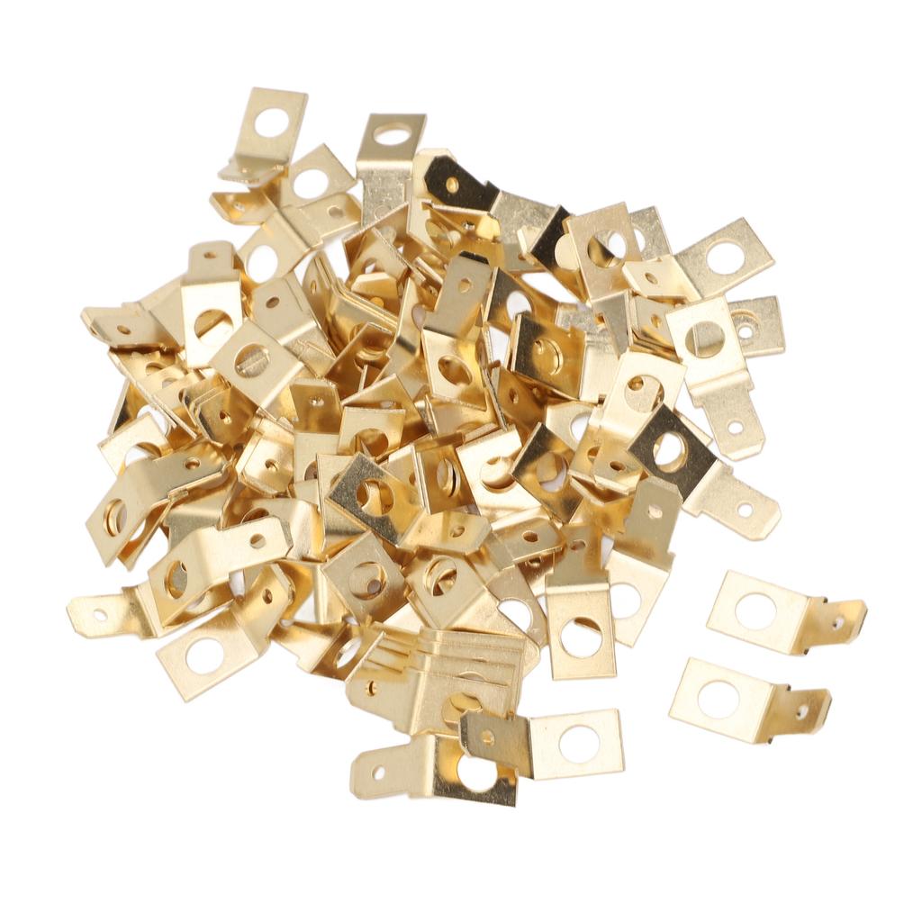100PCS Quick Disconnect Connectors Non Insulated Solderless Adapters 10 Stud 1/4 Inch Male Spade