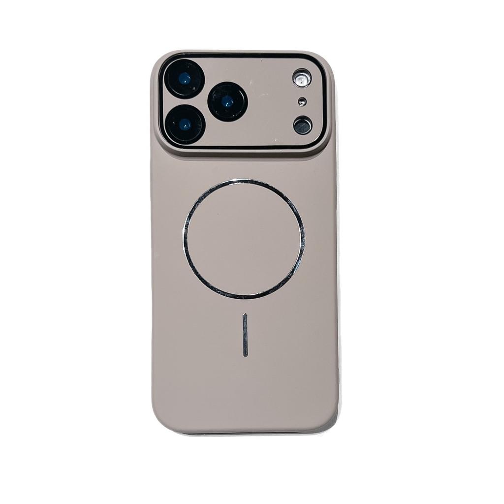 Applicable to iPhone17Promax mobile phone case Jinghao PC fine metal ring magnetic suction 17Pro Apple 16P protective case