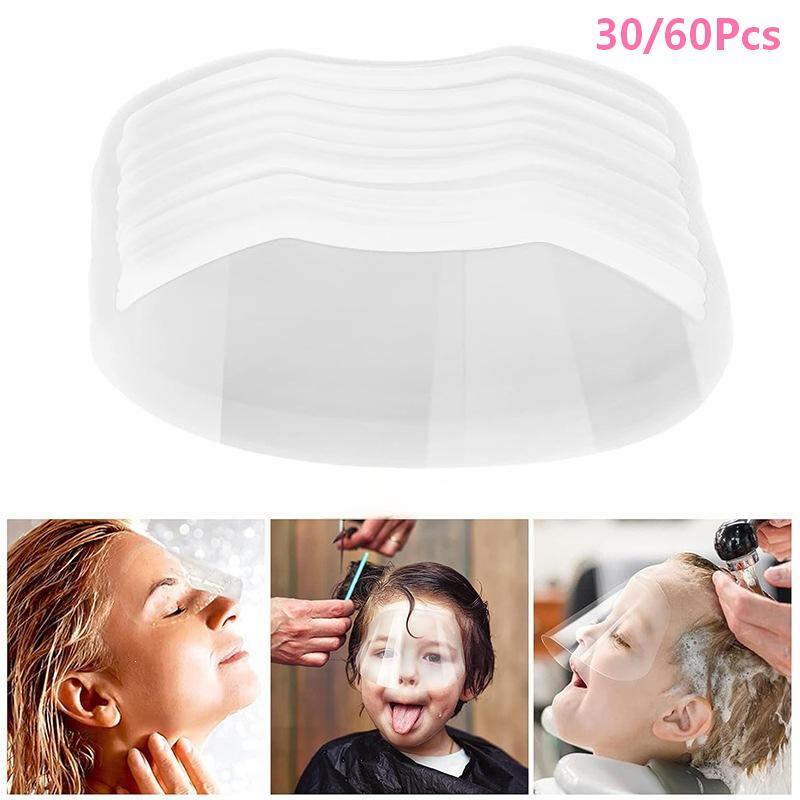 30/60Pcs Hair Cutting Face Shield Disposable Transparent Eye Visor Anti Hair Sticker For Salon Home Hairdressing Diy Haircut