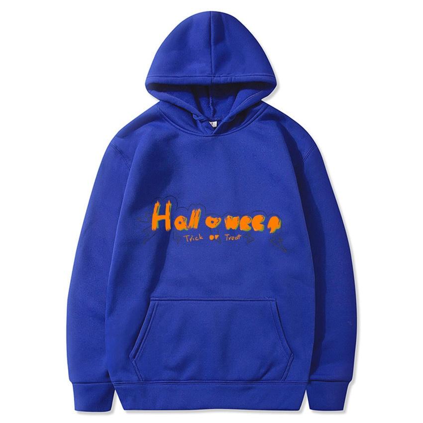 2025 Otoño_Invierno Carta De Halloween Sudadera Con Capucha Estampada Personalizada Sudadera Cálida De Moda Para Hombres Ropa