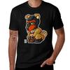 Playful Puppy Orange Mask Bearzoo Series Tshirt Labor Work Casual Tshirt