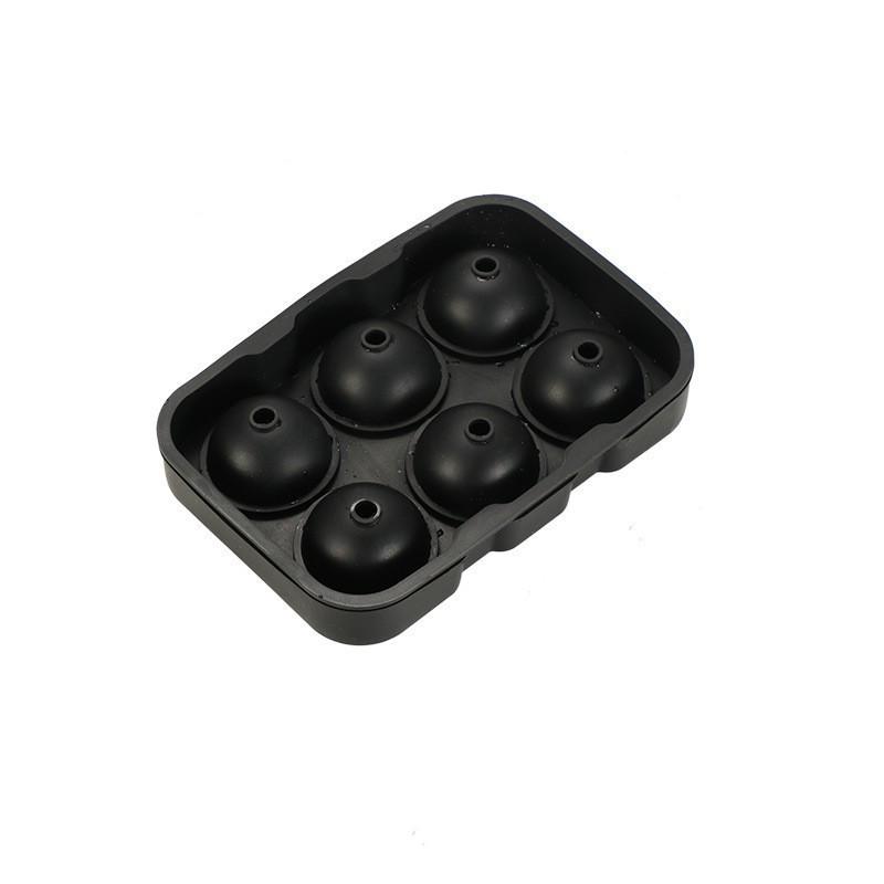 6-Ball Ice Cube Tray & Mold: Quick-Freeze Spherical Ice Maker with Easy Demolding Lid and Funnel