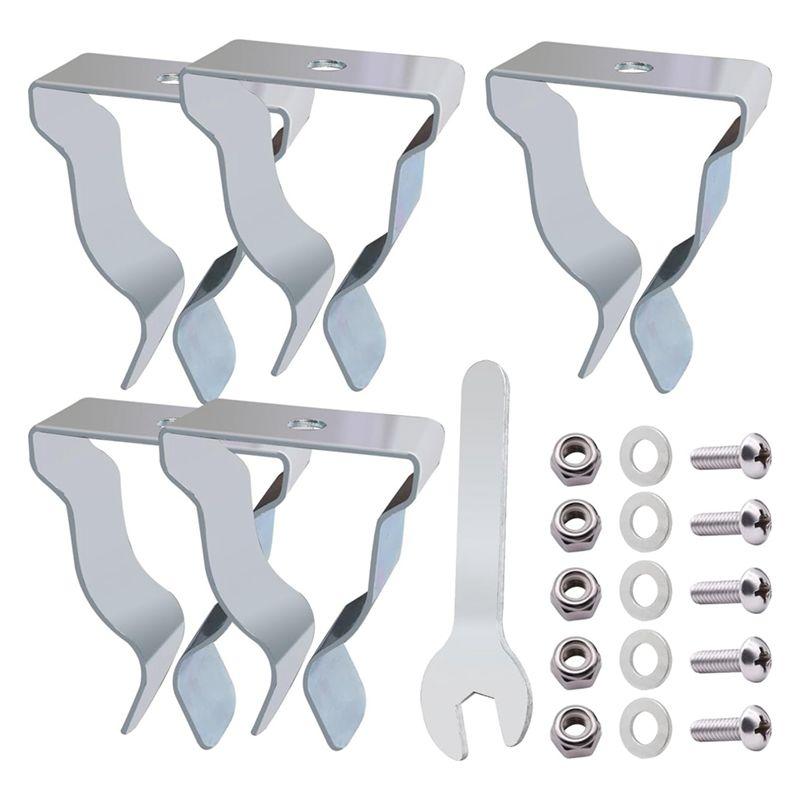 

ABJI-Window Well Cover Hardware Kit Egress Window Well Cover Spring Clip Outside Well Cover Retaining Clip серебряный