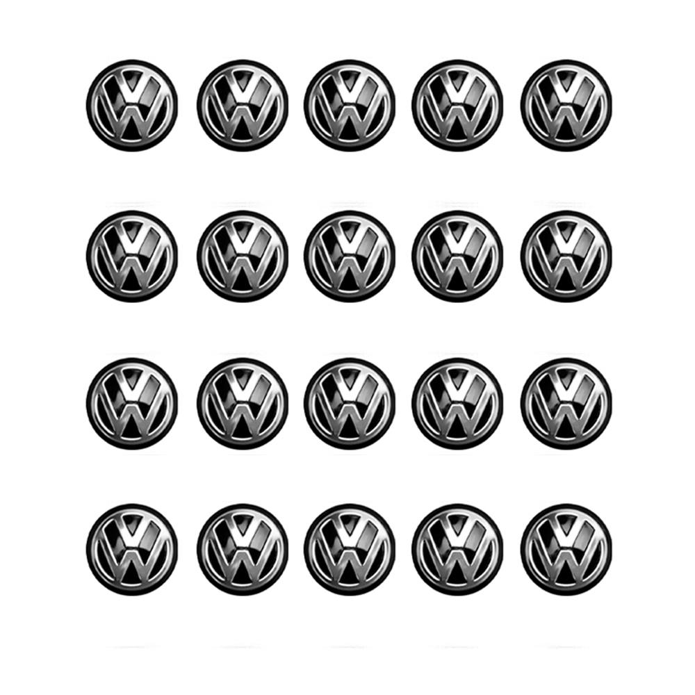 FD01-5/10/20PCS 14MM Car Key Shell Remote Control Logo Key Sticker for Volkswagen GTI Polo Sharan Golf Scirocco Touran Tcross Tiguan