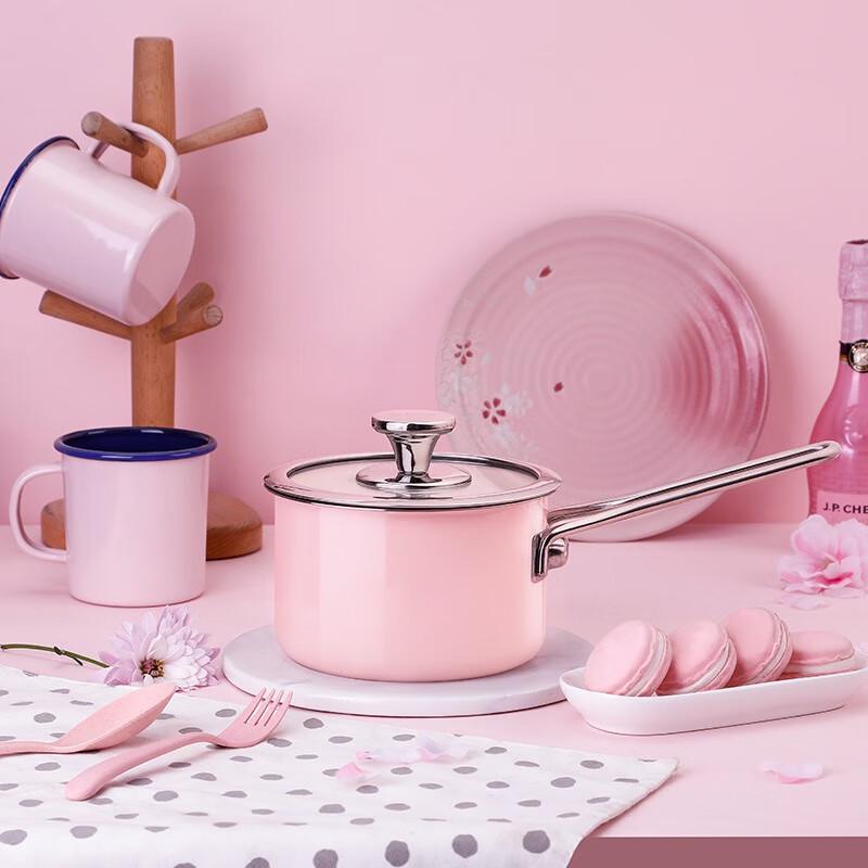 Sohome Single Handle Enamel Non-stick Milk Pot