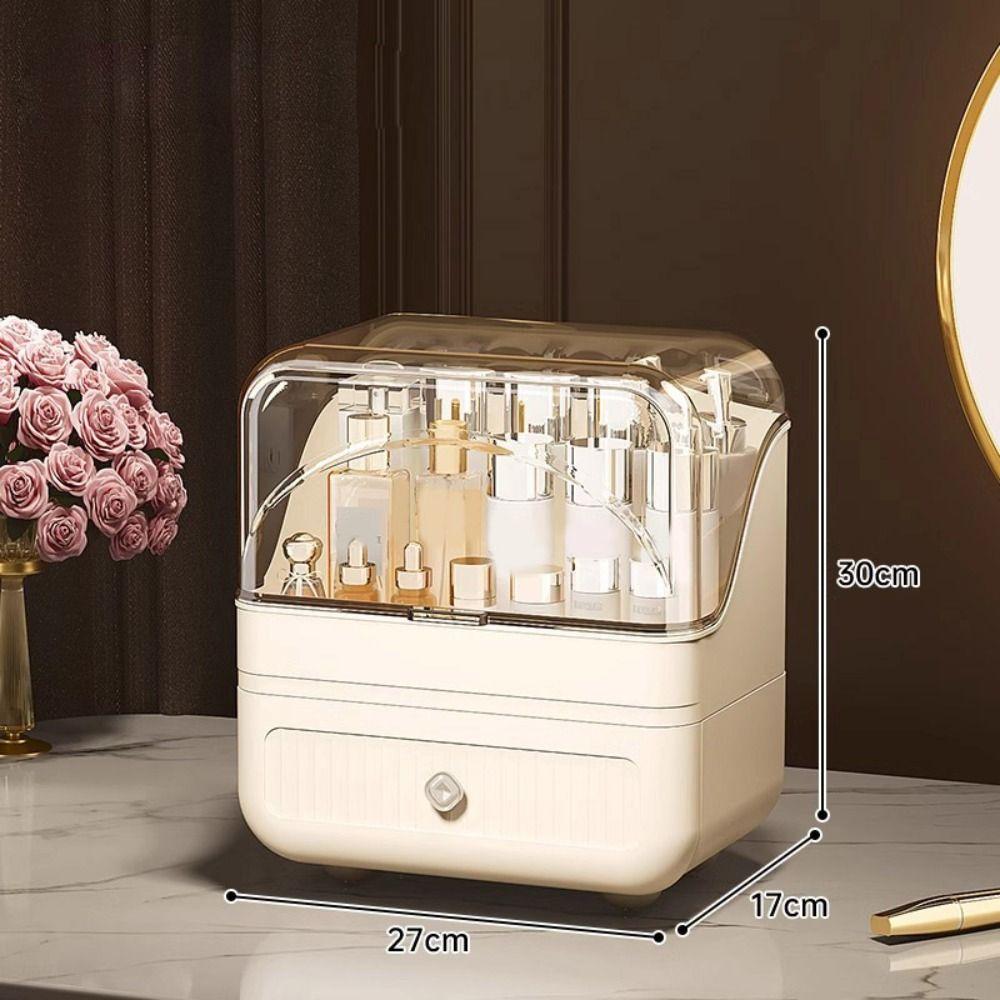 With Drawer Cosmetic Storage Box Dustproof Makeup Case New Cosmetic Shelf  Makeup Organize