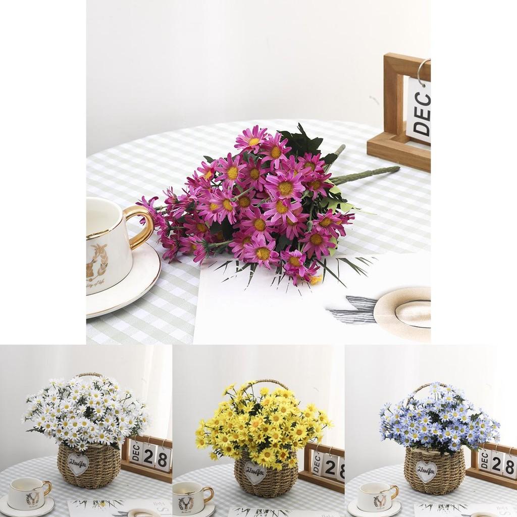 Artificial Silk Chrysanthemum Bouquet For Wedding Decor Home Office Styling