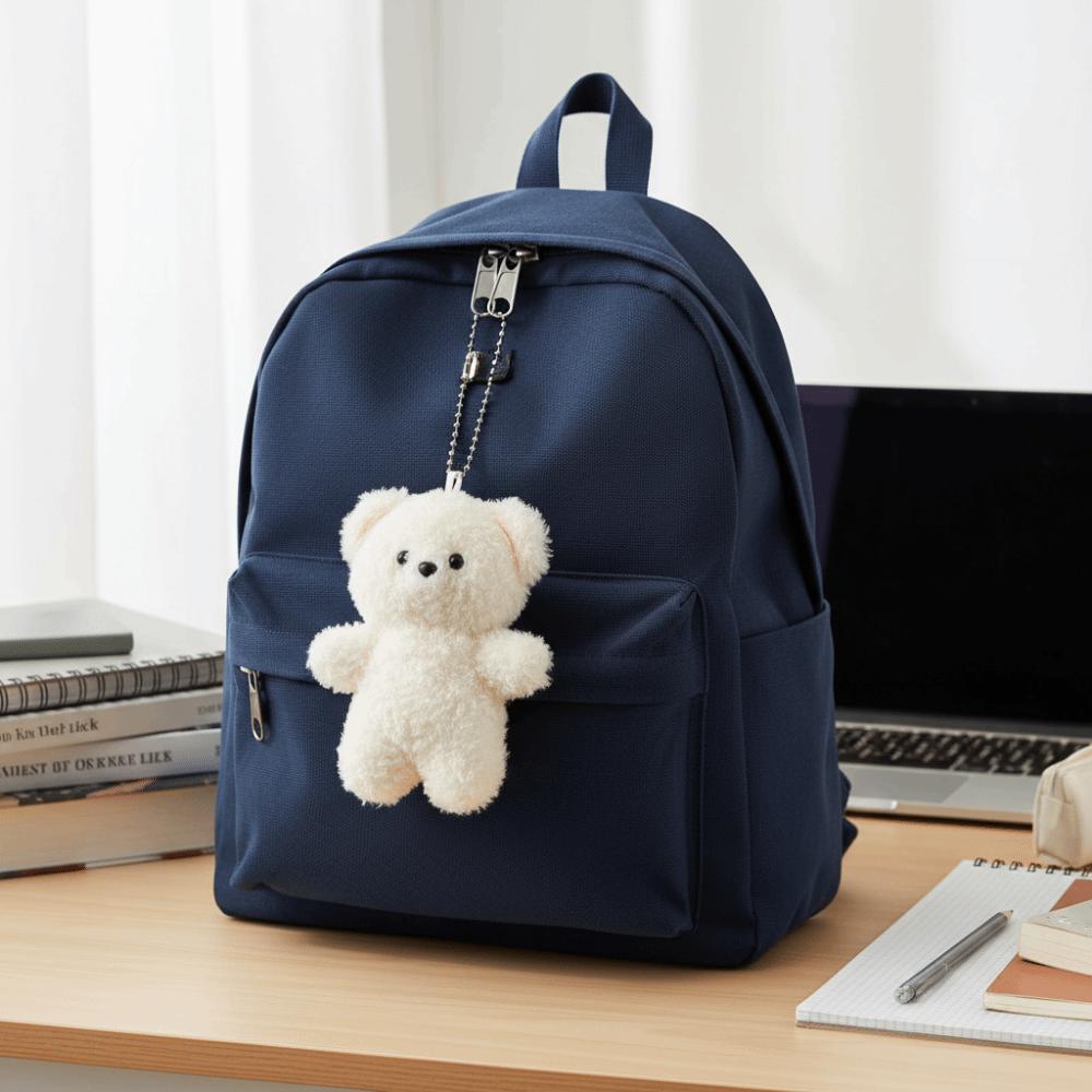 Animal Cartoon Bear Key Chain Cartoon Bear Plush Pendant Magnetic Bear Pendant  Hanging Accessory