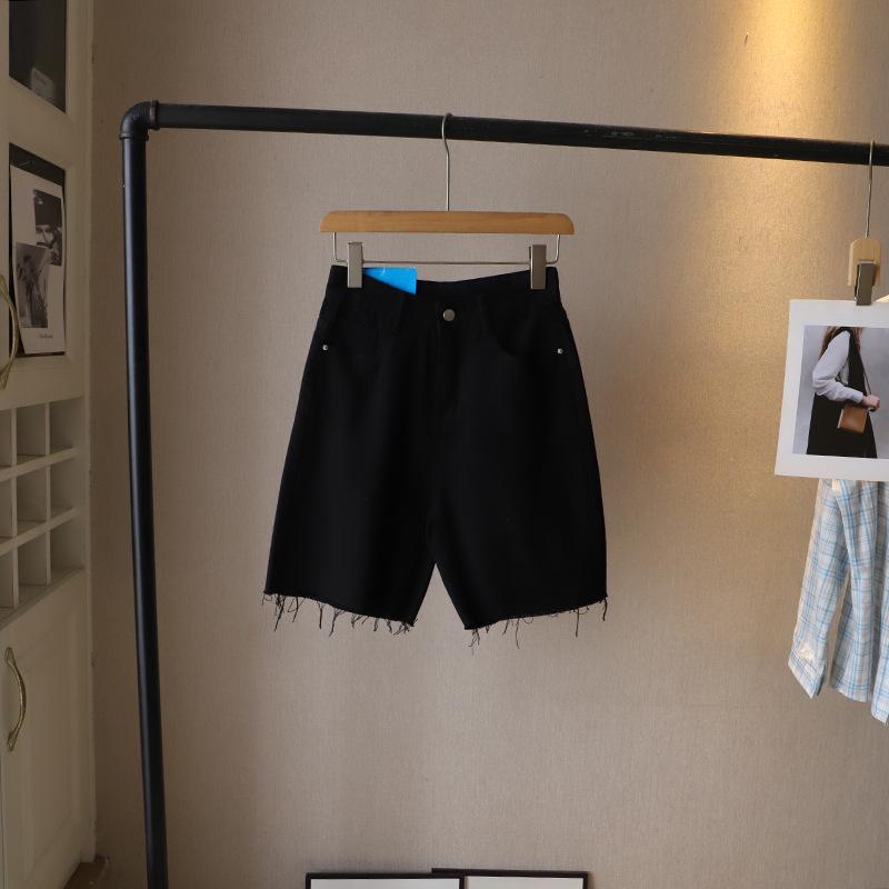 

Женские летние шорты из рваного денима в корейском стиле L чёрный