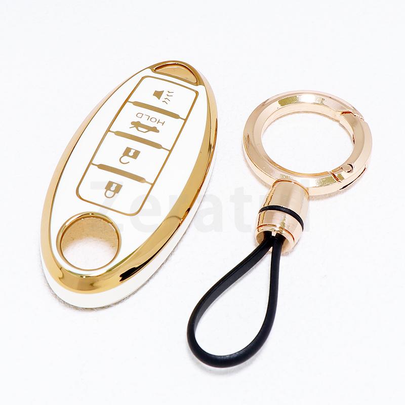 4 Buttons Car Key Case Cover For Nissan Fuga Navara Leaf Note Sentra Murano Tiida Qashqai J11 J10 Micra Kicks Altima X-Trail