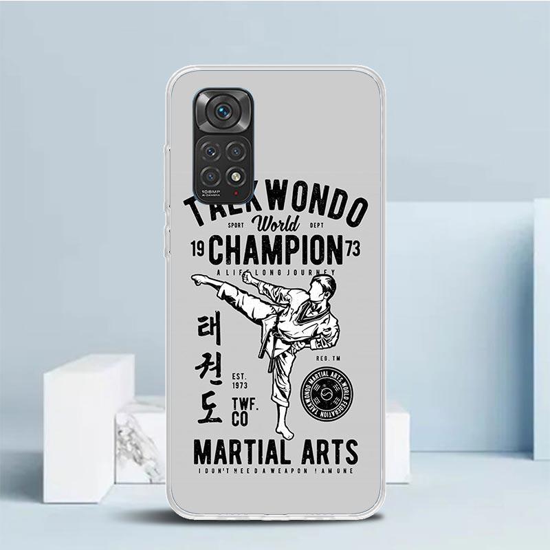 Kungfu Taekwondo Phone Case For Xiaomi Redmi Note 15 14 14S 13 12S 12 Pro Plus 11S 11 11T 11E 10S 10 + Soft TPU Back Cover Redmi