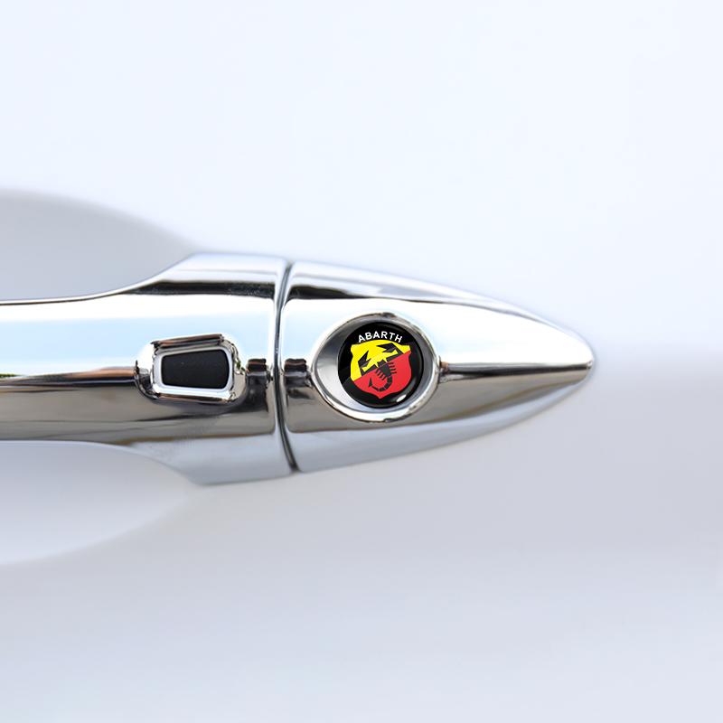 2/4/6 Stück Auto Türschloss Schlüsselloch Aufkleber Auto Schlüssel Aufkleber Emblem für FIAT Abbas Abarth 500 Panda Bravo Punto Tipo Linea Ducato Freemont