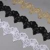 10Yards 9cm Width Flower Lace Trim White Black Gold Sewing Decoration Lace Ruffle Trim Splicing Cloth Ruffled Trim Fabric