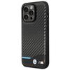 Etui do iPhone 14 Pro BMW Leather Carbon Czarne
