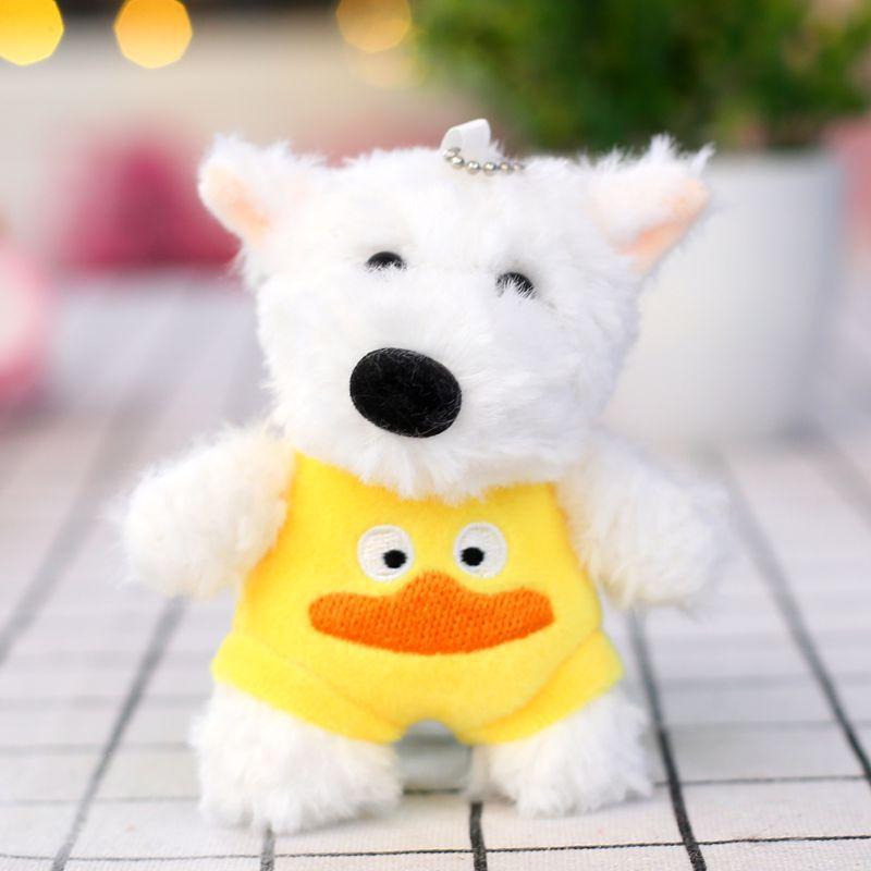 West Highland Puppy Plush Doll Keychain Trendy Couple Backpack Pendant Playground Doll Grab Machine
