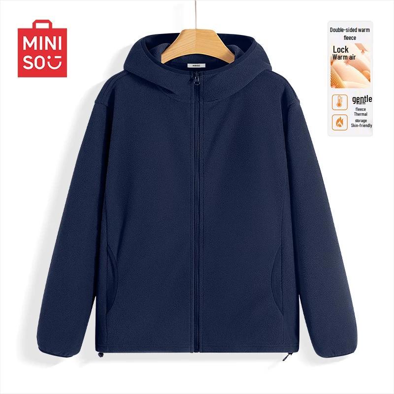 MINISO Men's Winter Fleece Lined Hooded Jacket
