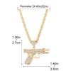 Hip Hop Pistole Halskette Kreative Mode Herren Schmuck Pistole Anhänger Halskette