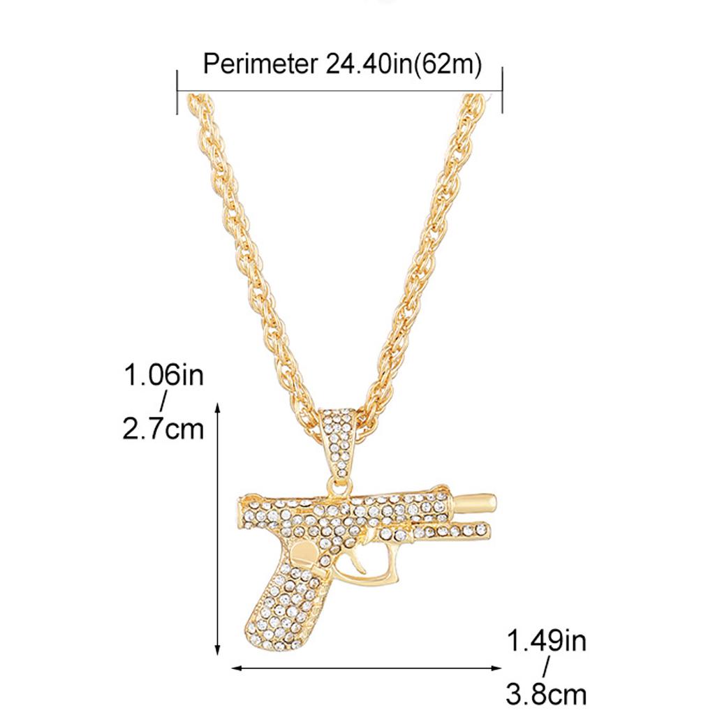 Hip Hop Pistole Halskette Kreative Mode Herren Schmuck Pistole Anhänger Halskette