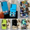 Coque de téléphone W-Weezer pour Samsung S24,23,22,30,21,10,9,Ultra,Plus,Lite,FE,5G Coque Souple Noire