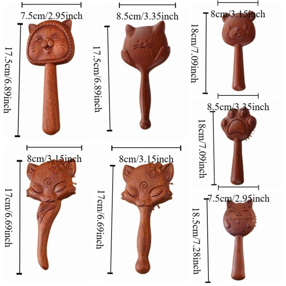 Portable Air Bag Sandalwood Comb Animal Shape Comb Brush Fashion Massage Comb Women