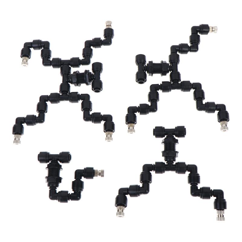 1PCS adjustable nozzle 4 Head Garden Watering Reptile Fogger Mister With Quick Connecting Nozzle 0.3mm Connect With 6.35mm Pipe