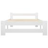 VidaXL Cadre de lit Blanc Bois de pin massif 90x200 cm