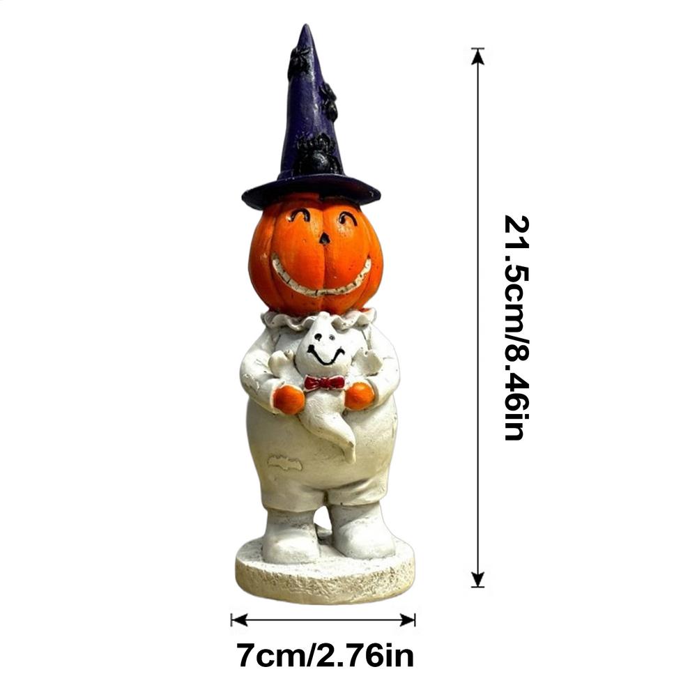Halloween Pumpkins Sculpture Indoor Outdoor Halloween Pumpkins Figurines Exquisite Funny Ornament Crafts Parties Favors For
