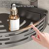 Bathroom Storage Rack No-Drill Corner Shelf with Strong Suction Cups Rustproof Shower Organizer Space-Saving Triangular Bathroom Shelf